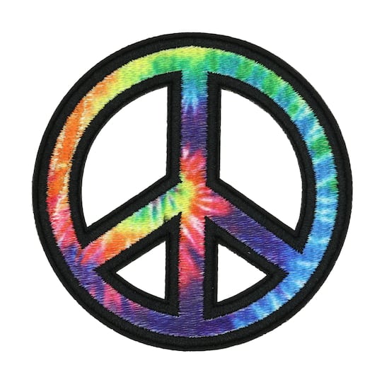 Iron-On &#x26; Adhesive Peace Embroidered Patch by Make Market&#xAE;